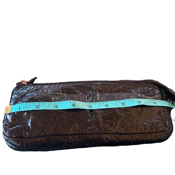 NWOT Black Patent Leather 49 Square Miles clutch - Picture 5 of 7